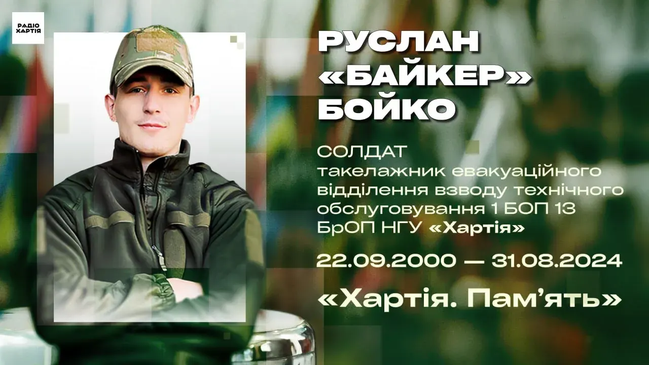 Руслан «Байкер» Бойко | Хартія. Пам‘ять